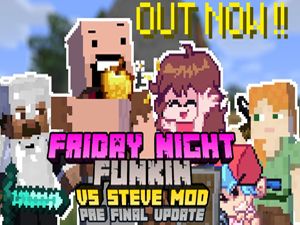 FNF online Steve! (player mode included) [Friday Night Funkin'] [Mods]